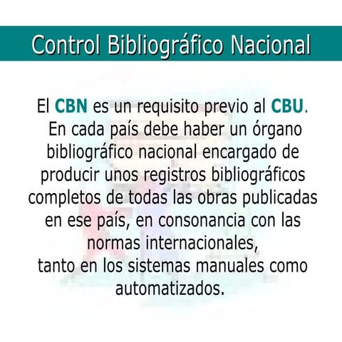 Control Bibliográfico Nacional CBN