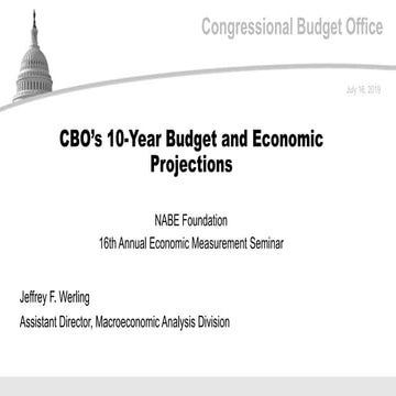 CBO’s 10-Year Budget and Economic Projections