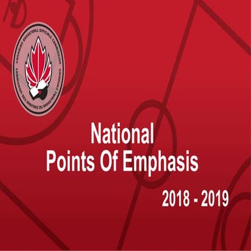 CABO National Points of Emphasis 2018-2019 {FIBA}