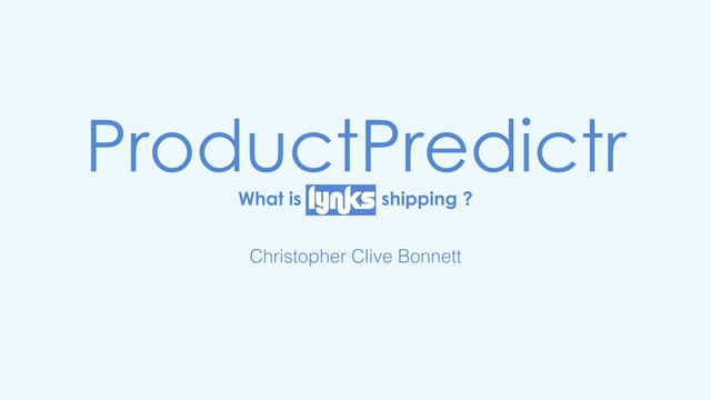 E-commerce product classification w...
