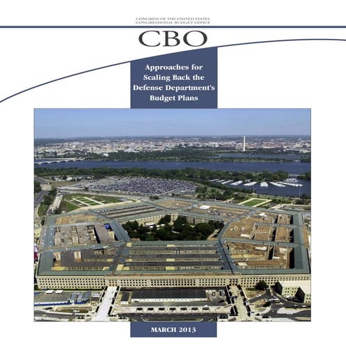 CBO Report on Military Budget Options March 2013
