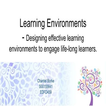 Effective and Engaging Learning Environments 