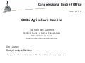 CBO’s Agriculture Baseline