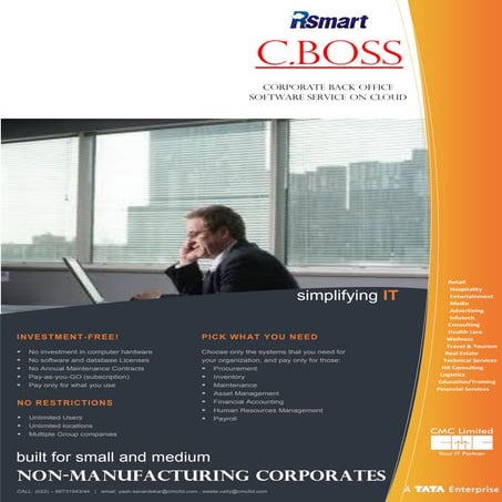 ex of my work for client: Corporate Back Office suite On Cloud