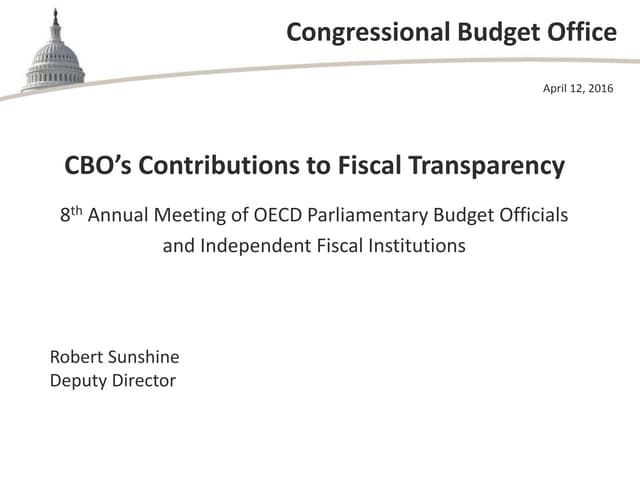 CBO’s Contributions to Fiscal Trans...