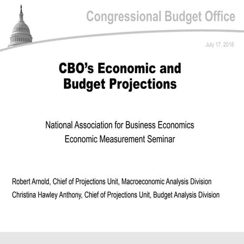 CBO’s Economic and Budget Projections | PDF
