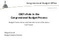 CBO’s Role in the Congressional Budget Process