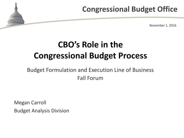 CBO’s Role in the Congressional Bud...