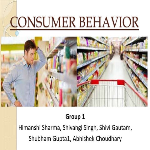 CONSUMER BEHAVIOR by pearson 