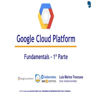 Cbs Google Cloud Platform fundamentals 1 | PDF