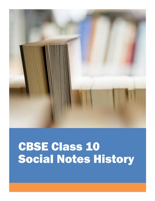 Cbse Class 10 Social Science History Notes Pdf Cbse Class 10 Social Science History Notes Pdf