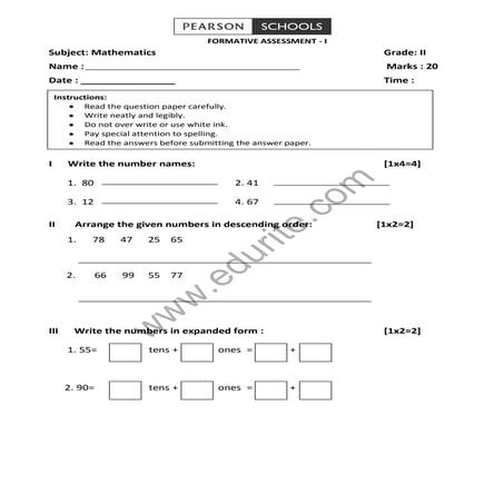 Cbse class-2-maths-question-paper-fa-1