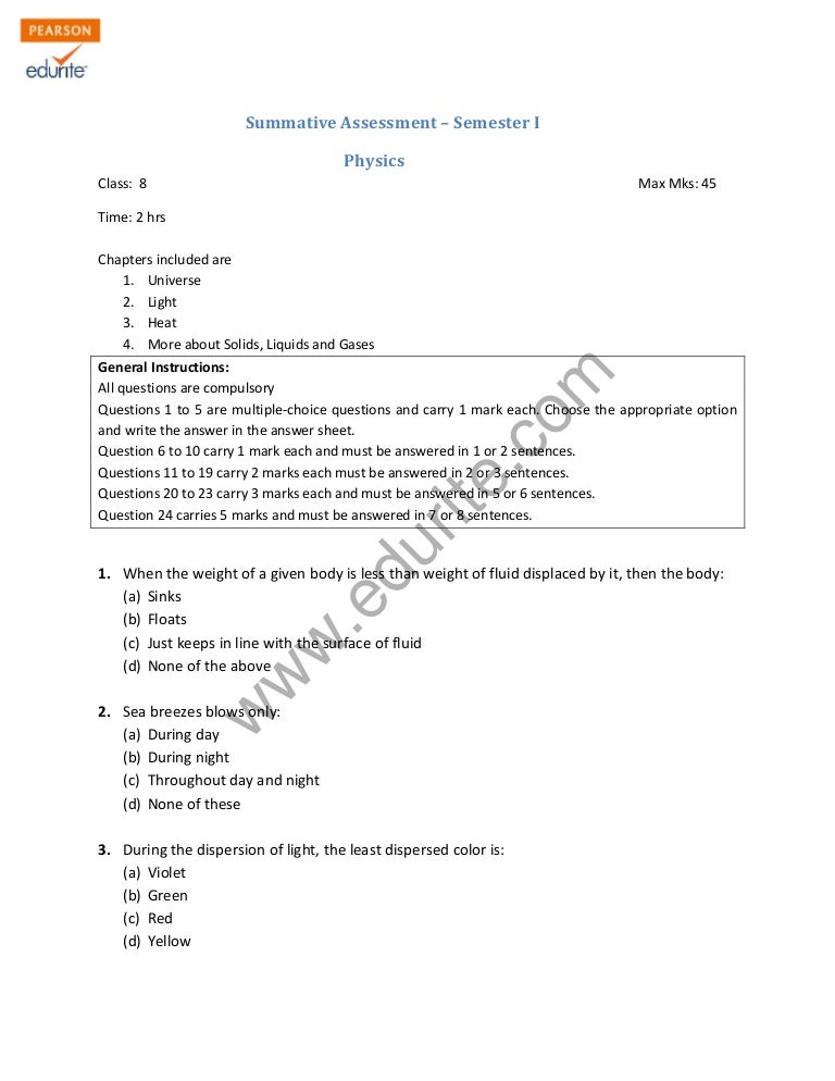 Term paper in physics