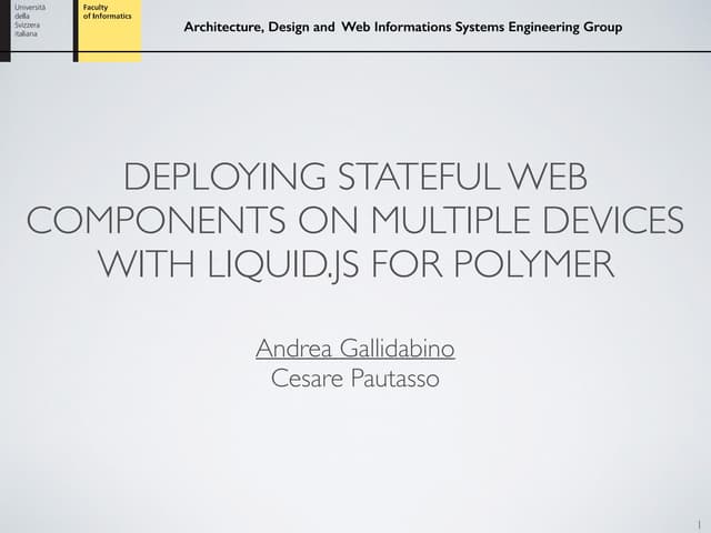 Deploying Stateful Web Components on Multiple Devices with Liquid.js ...