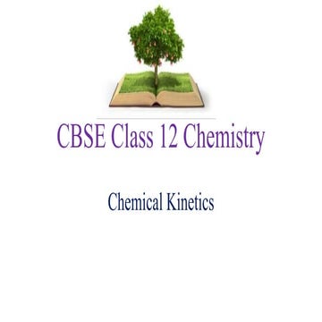 CBSE Class 12 Chemistry Chapter 4 (Chemical Kinetics) | Homi Institue