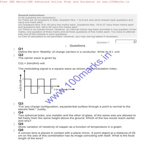 Cbse physisc question paper 2014 1