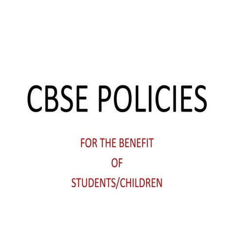 Cbse Policies No Bag