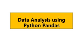 Data Visualization(s) Using Python | PPT