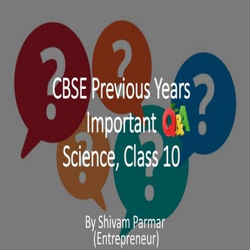 CBSE Previous Years Questions and Answers, Chapter - 3, Metals and Non-metals...
