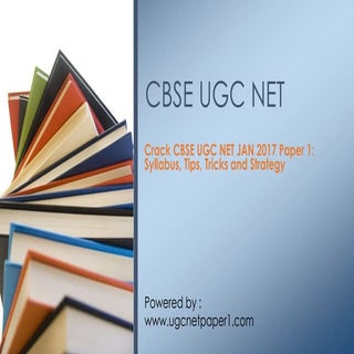 Cbse ugc net jan 2017 tips tricks a...