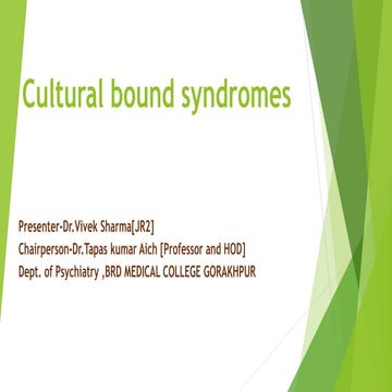 CULTURAL BOUND SYNDROME 