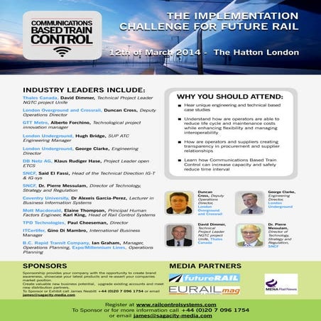 Communications Based Train Control Conference London March 12 2014 