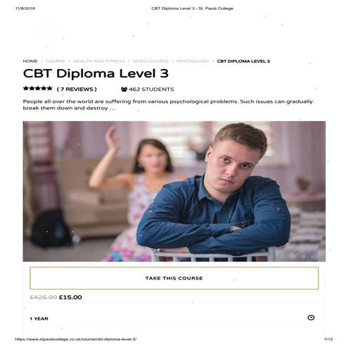 CBT Diploma Level 3 - St. Pauls College