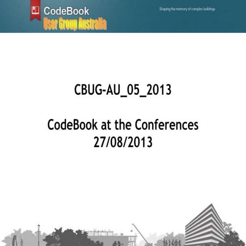 CodeBook at the Conferences