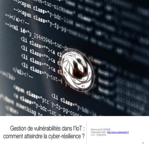 Gestion des vulnérabilités dans l'IoT