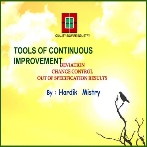 TOOLS OF CONTINUOUS IMPROVEMENT