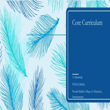 Core curriculum