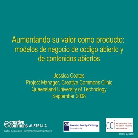 Open Source v Open Content Business Models - Spanish version