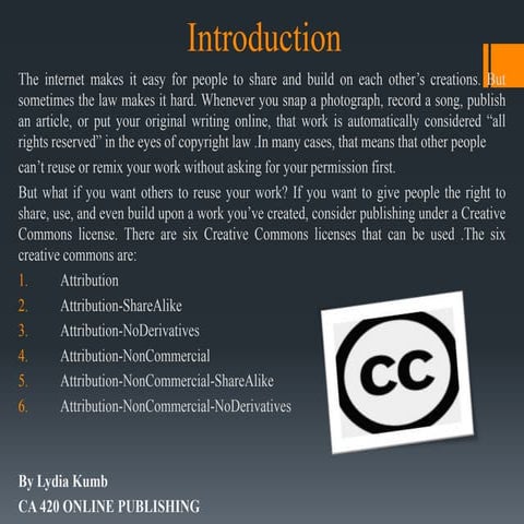 Creative Commons Licenses 