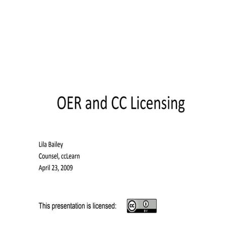 OER and Open Licensing