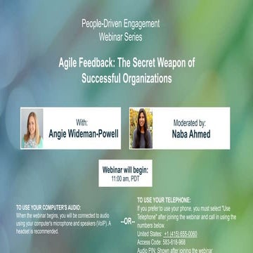 People-Driven Engagement: Agile Feedback - The Secret Weapon of Successful Or...