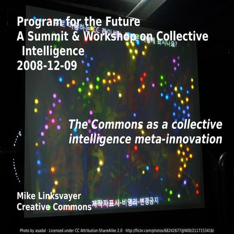 Program For The Future: The Commons as a collective intelligence meta-innovation