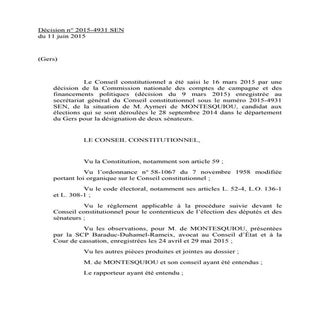 Décision conseil constitutionnel
