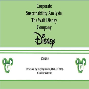 Disney Sustainability