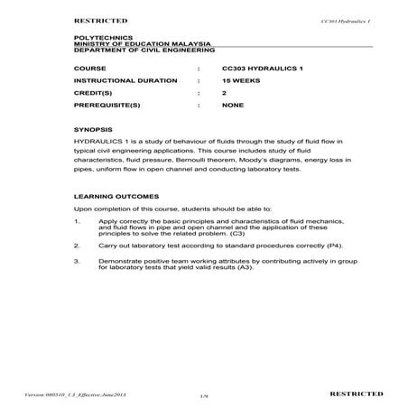 Cc303 hydraulics 1_29.5 | PDF