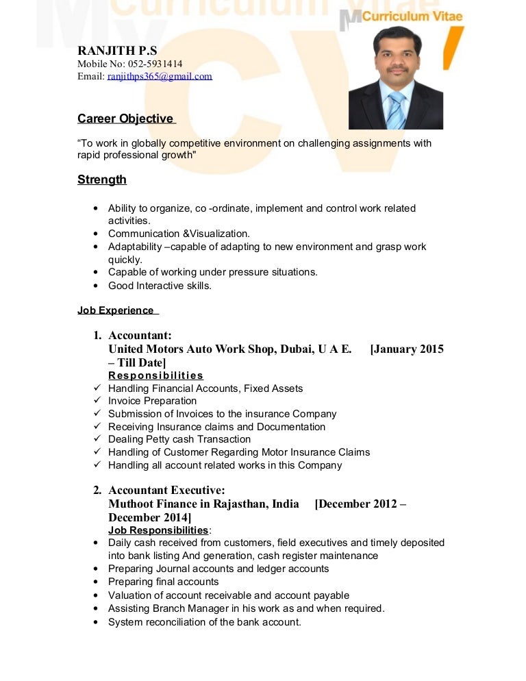 Biodata Of Mr Ranjith Ps