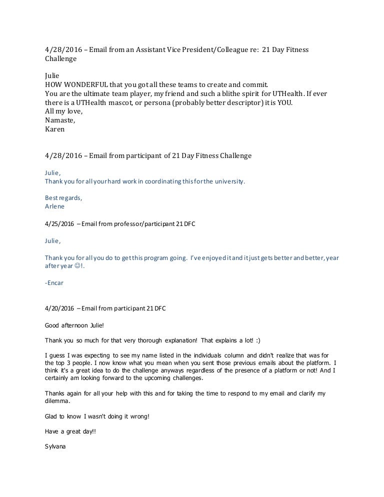 Thank You Emails Combined