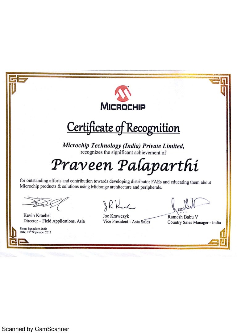 microchip recognization certificate