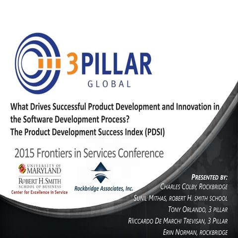 Frontiers 2015, by 3 Pillar, CES, Rockbridge