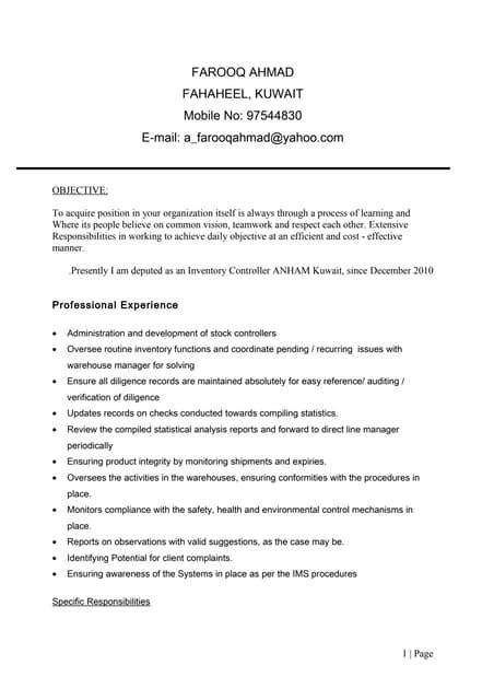 farooq cv