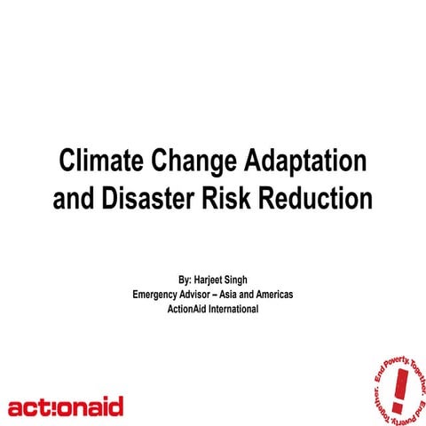India - climate change adaptaton  into DRR programmes - ActionAid