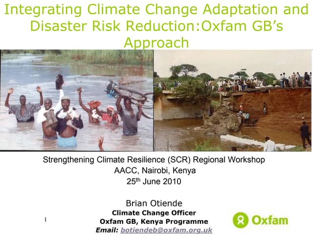 Cca and drr   oxfam - regional consultation