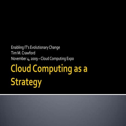 Cloud Computing as a Strategy
