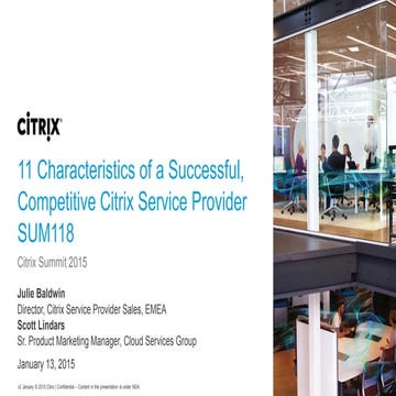 10 characteristics of a successful competitive Citrix Service Provider