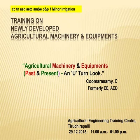 cc aed aetc am&e p&p;1 minor irrigation