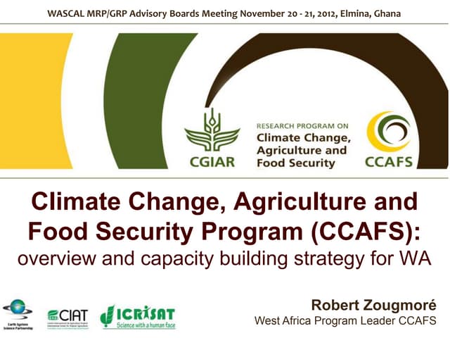 Overview presentation of CCAFS Capacity Building Strategy for West Africa
